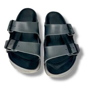 Birkenstock Arizona EVA Sandals Womens 7 EU 38 Black Two Strap Slide Waterproof